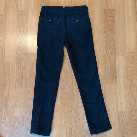 Mini Boden Pants Kids Girls 8Y Blue Skinny Pleated Velvet Soft Adjustable Waist - Picture 4 of 8